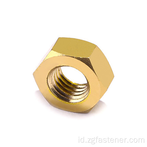 M10 Kacang Hexagon Brass Hex Nuts